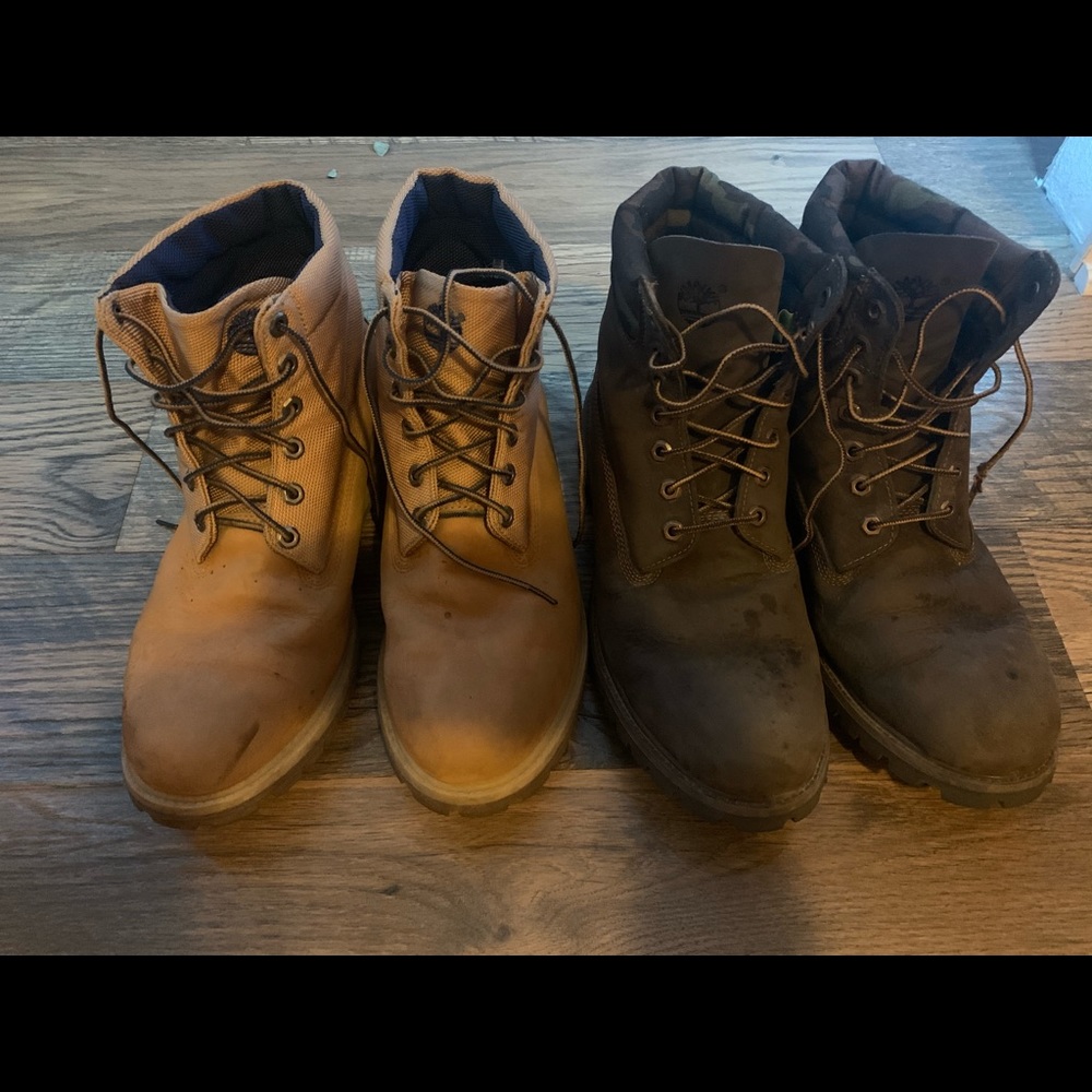 2 pair Men’s Timberland Boots
